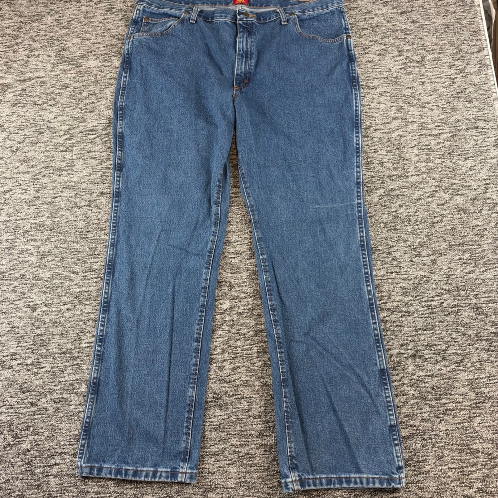 Wrangler Jeans Mens 42x32 Blue 36MWZ Slim Fit Cowboy Cut Denim Western